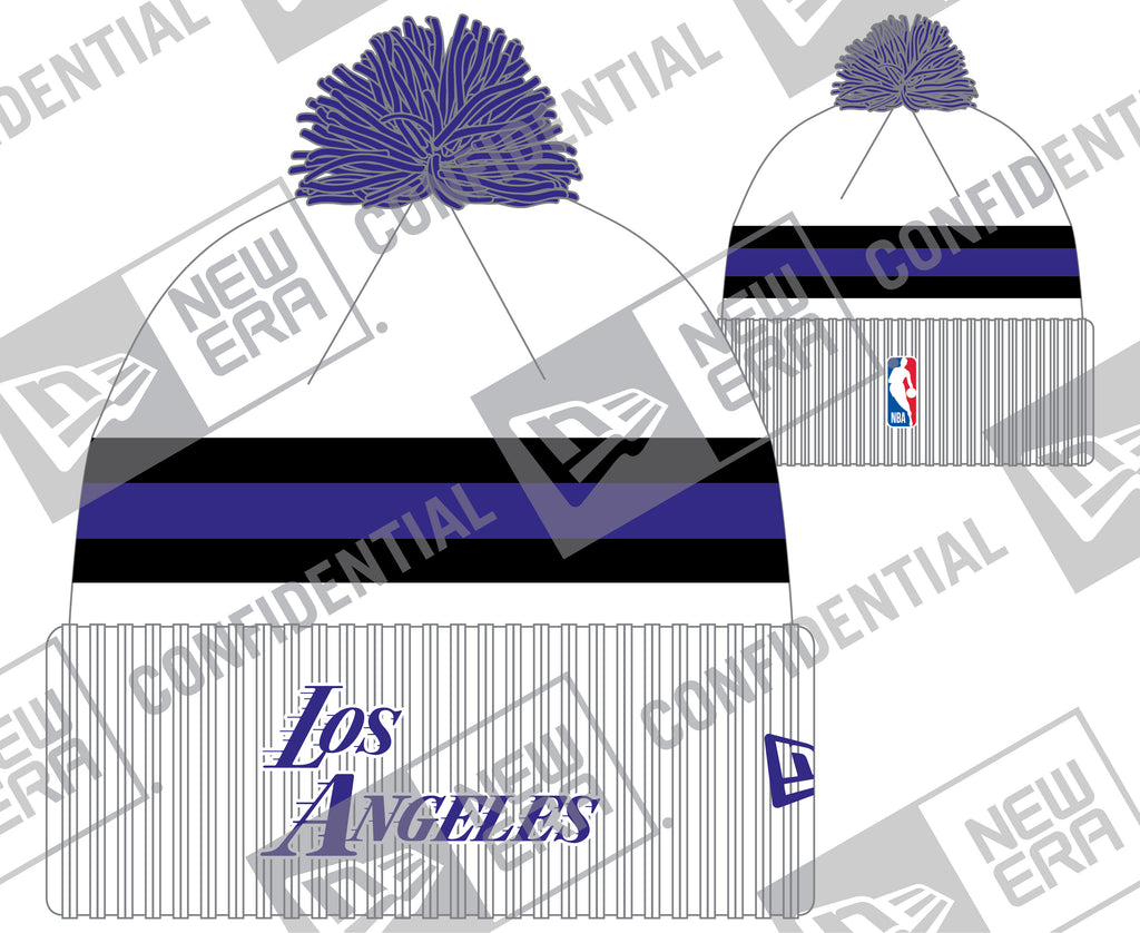 New Era NFL Los Angeles Lakers Knit Beanie White