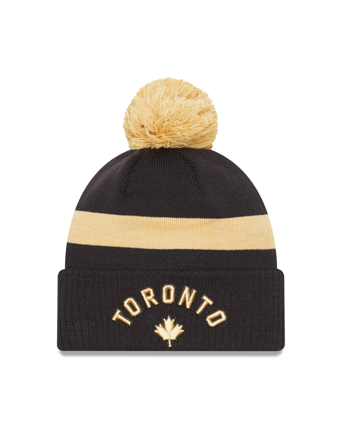 New Era NBA Toronto Pom Knit Beanie Black