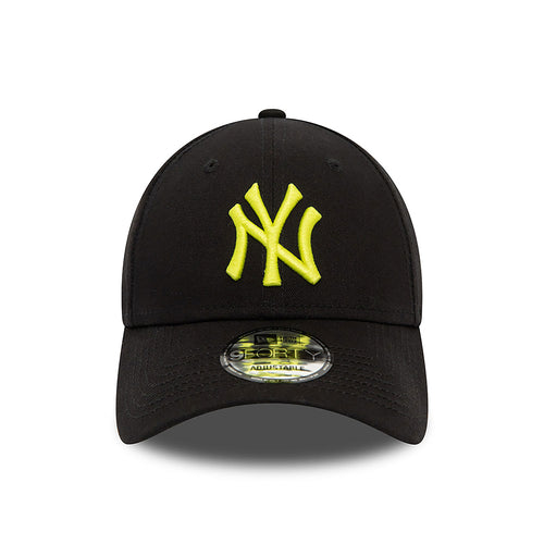 New Era New York Yankees League Essential 9FORTY Verstellbare Cap Black/Yellow