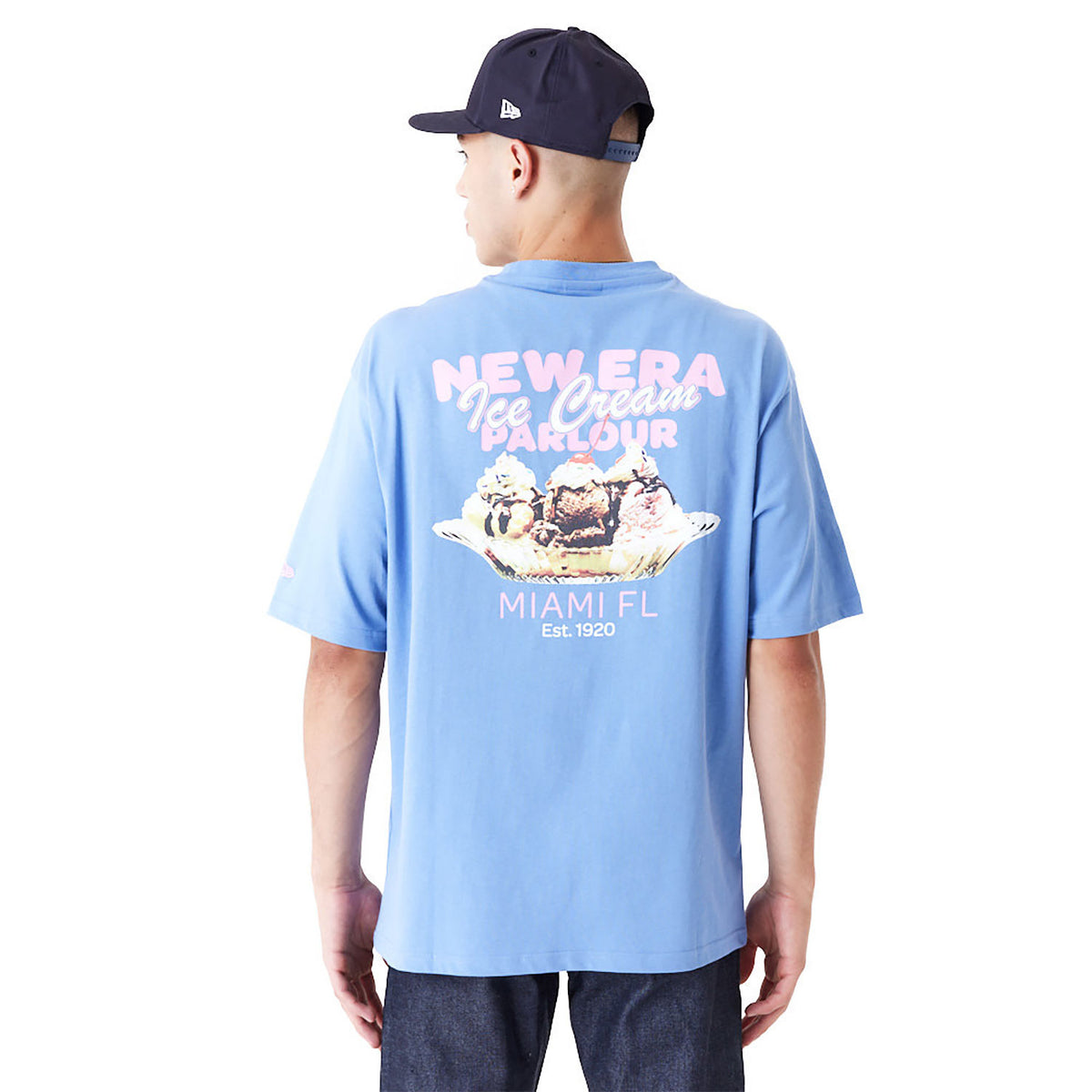 New Era Food Graphic Oversized T-Shirt Blue