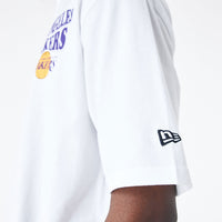 New Era LA Lakers NBA Script Oversized T-Shirt White