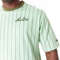 New Era Pinstripe Oversized T-Shirt Green - Soulsideshop