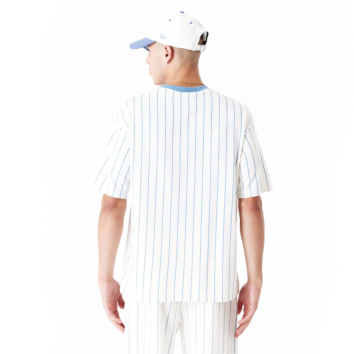 New Era Pinstripe Oversized T-Shirt White - Soulsideshop
