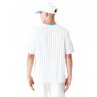 New Era Pinstripe Oversized T-Shirt White - Soulsideshop