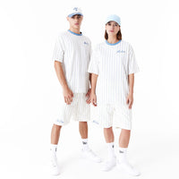 New Era Pinstripe Oversized T-Shirt White - Soulsideshop