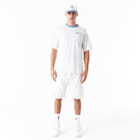 New Era Pinstripe Oversized T-Shirt White - Soulsideshop