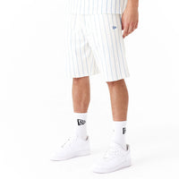New Era Pinstripe Bright White Shorts - Soulsideshop