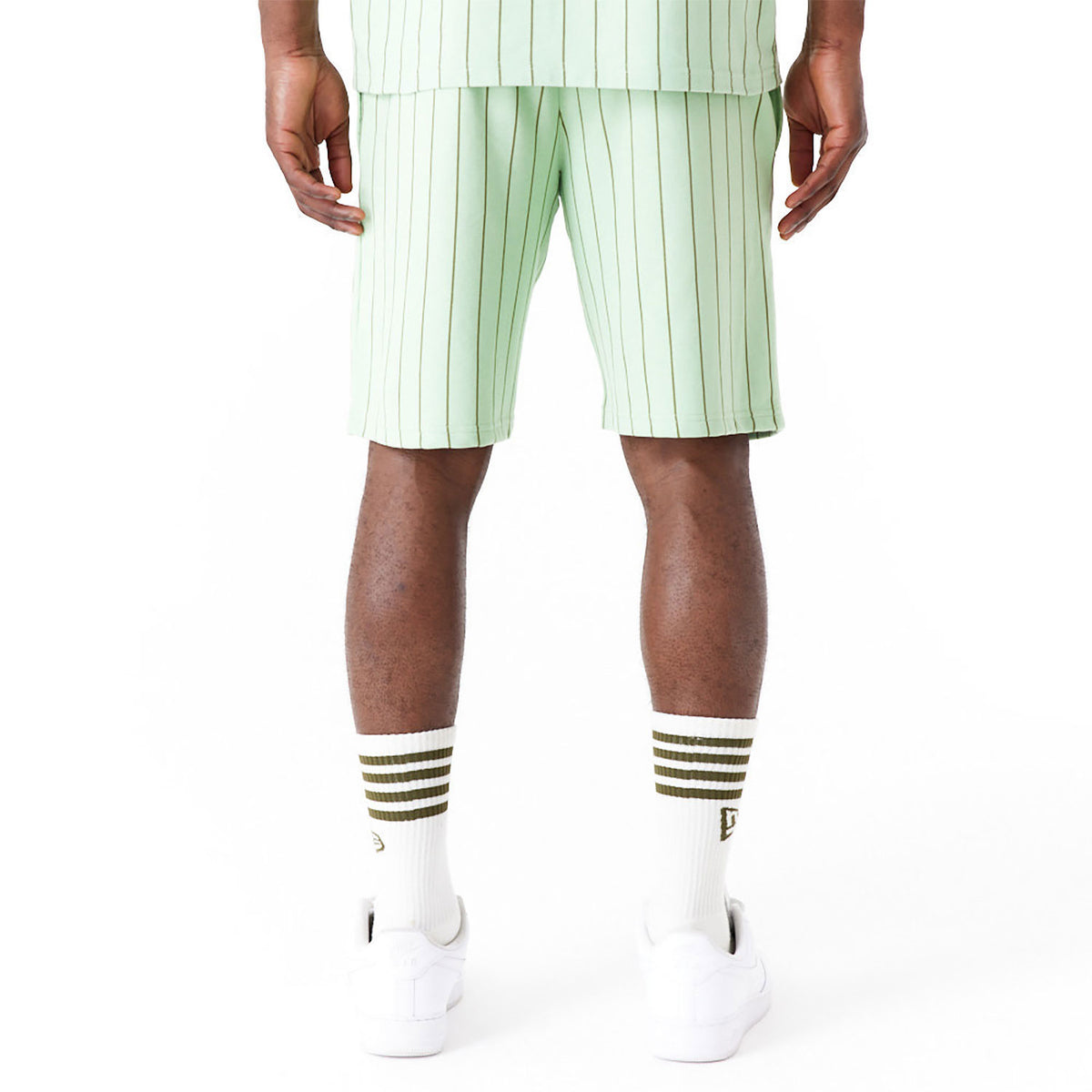 New Era Pinstripe Bright Green Shorts - Soulsideshop