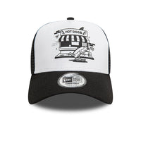 New Era Hot Dog Graphic A-Frame Trucker Cap Black - Soulsideshop