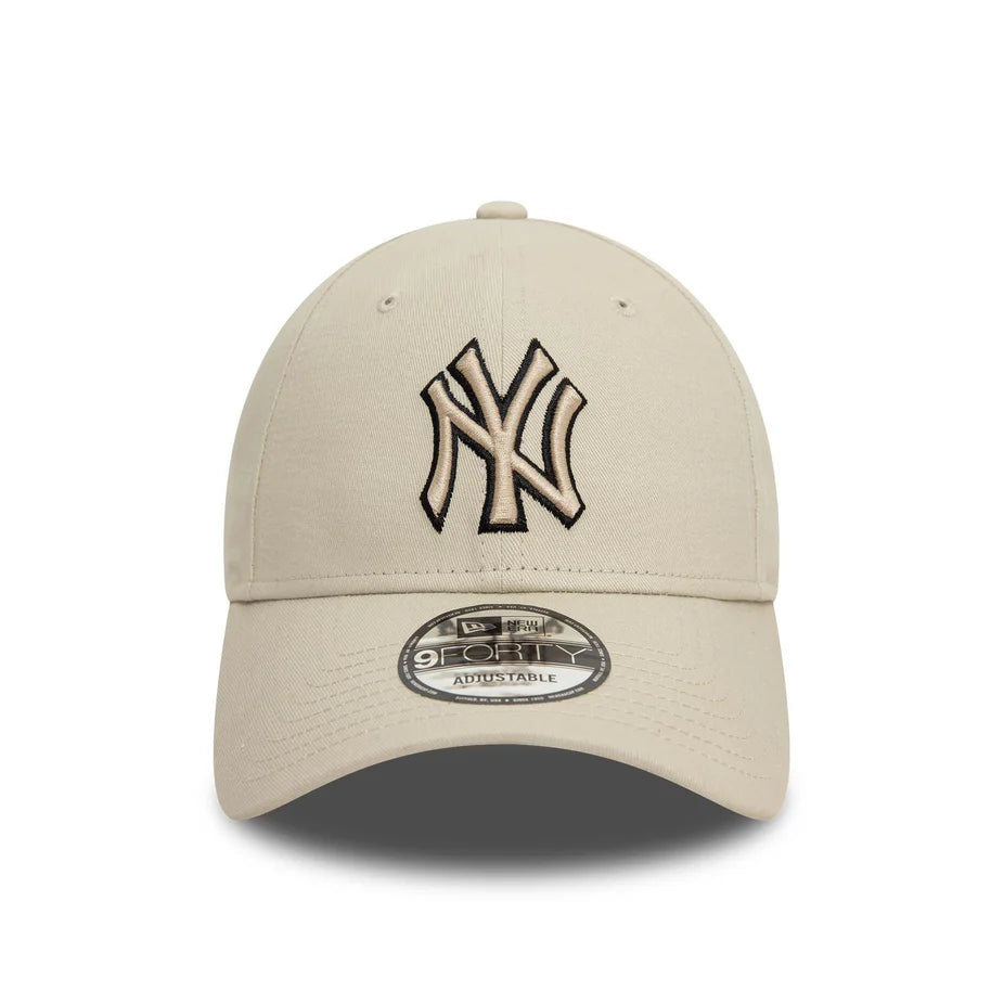 New Era Cap New York Yankees Team Outline 9FORTY Hellbeige - Soulsideshop