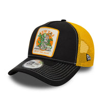 New Era Summer Patch Trucker Cap Black/ Yellow - Soulsideshop