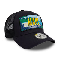 Navy New Era License Plate 9FORTY A-Frame Trucker Cap Dark Navy - Soulsideshop