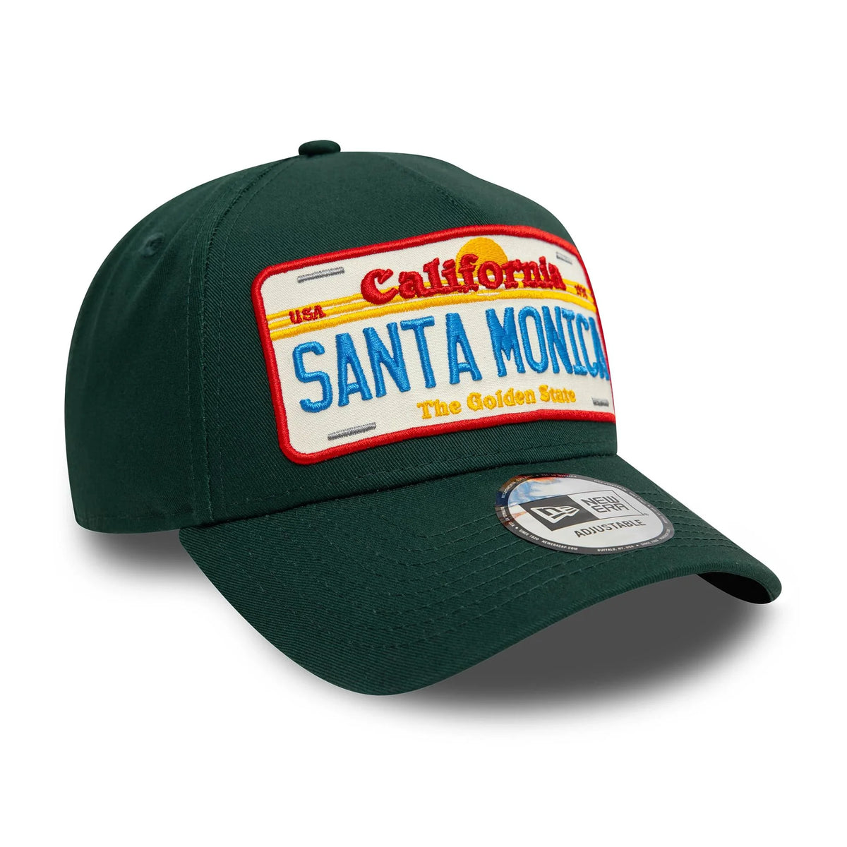 New Era Cap Dunkelgrüne New Era Santa Monica License Plate 9FORTY A-Frame Cap - Soulsideshop