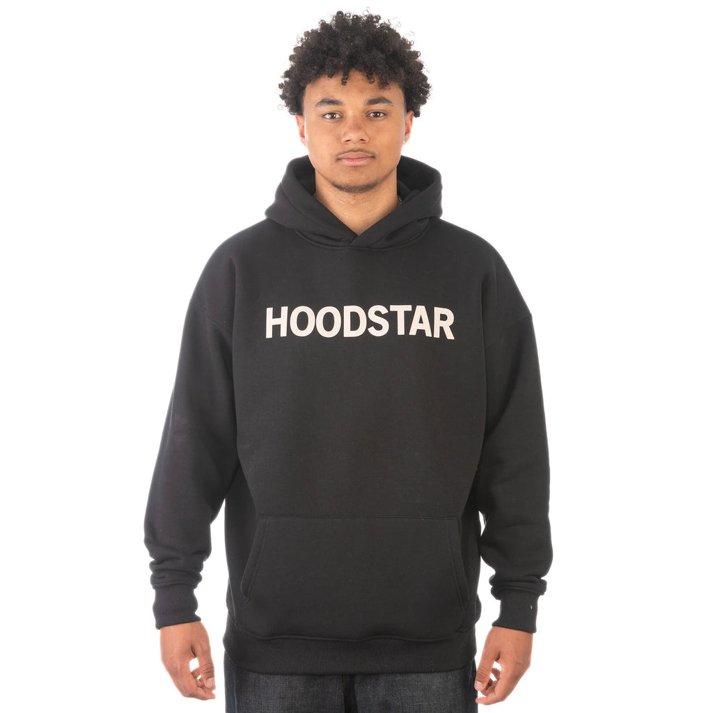 Hoodstar Oversize Hoodie Print Logo Black