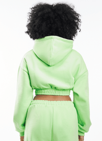 Soulside Frauen Heavy Cropped Hoodie - Cropped Basic Soul - Mint Green