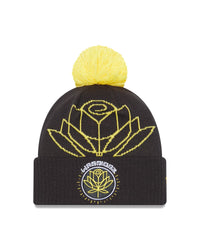 New Era NBA Warriors Pom Knit Beanie Black