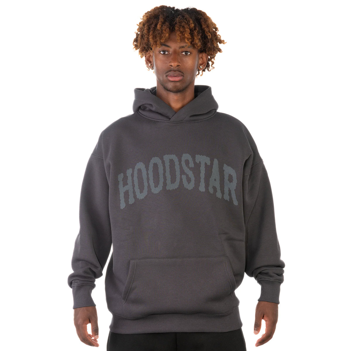 Hoodstar Oversize Big Logo Hoodie Anthrazit