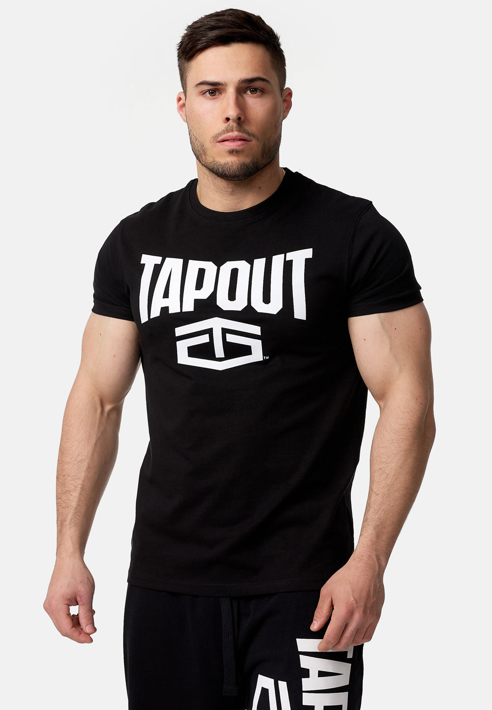 Tap Out Active Basic T-Shirt Black White