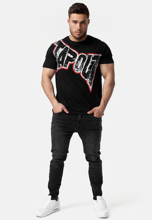 Tap Out Bernardino Basic T-Shirt Black Ecru Red