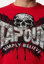 Tap Out Creston Basic T-Shirt Red Black Silver