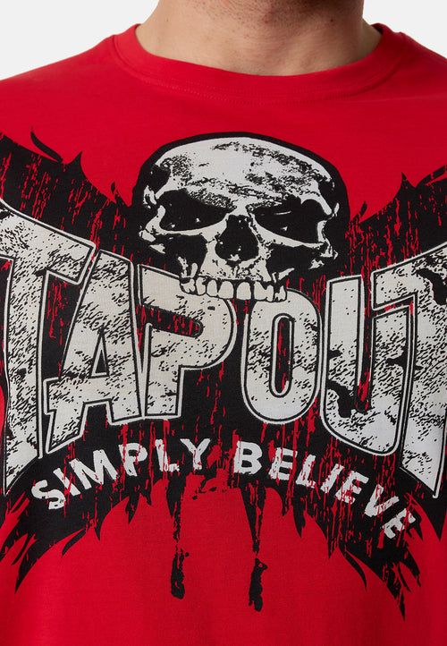 Tap Out Creston Basic T-Shirt Red Black Silver