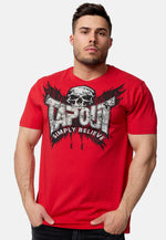 Tap Out Creston Basic T-Shirt Red Black Silver