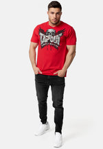 Tap Out Creston Basic T-Shirt Red Black Silver