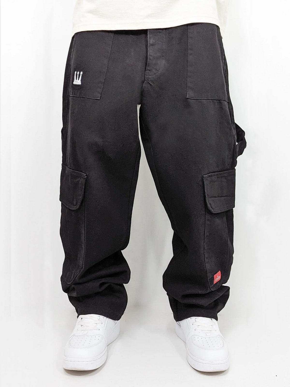 DADA Supreme Worker Cargo Baggy 2.0 Jeans Black - Soulsideshop