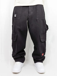 DADA Supreme Worker Cargo Baggy 2.0 Jeans Black - Soulsideshop
