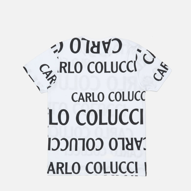 Carlo Colucci Allover Print T-Shirt White