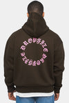 Dropsize Heavy Oversize Circle Hoodie Brown