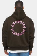 Dropsize Heavy Oversize Circle Hoodie Brown