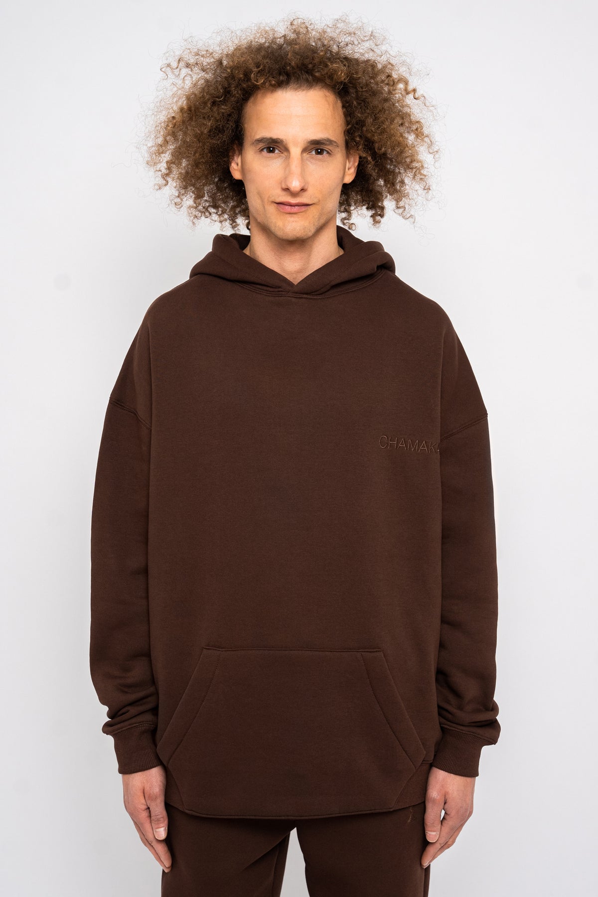 Chamakam Organic Oversized Heavy Hoodie Brown