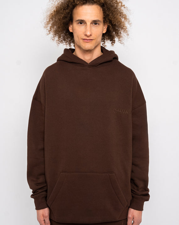 Chamakam Organic Oversized Heavy Hoodie Brown