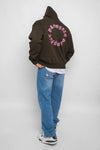 Dropsize Heavy Oversize Circle Hoodie Brown