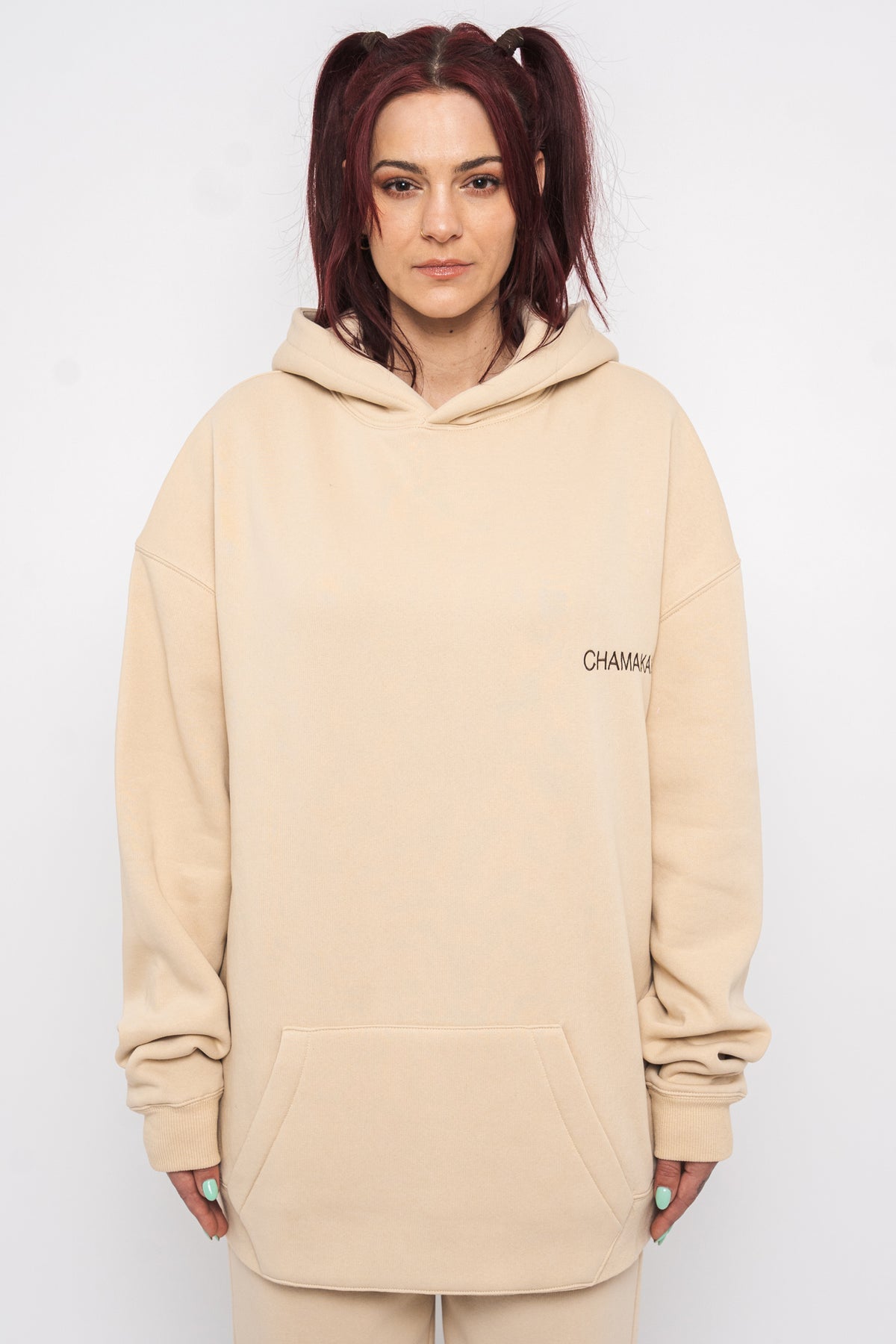 Chamakam Organic Oversized Premium Hoodie Cream