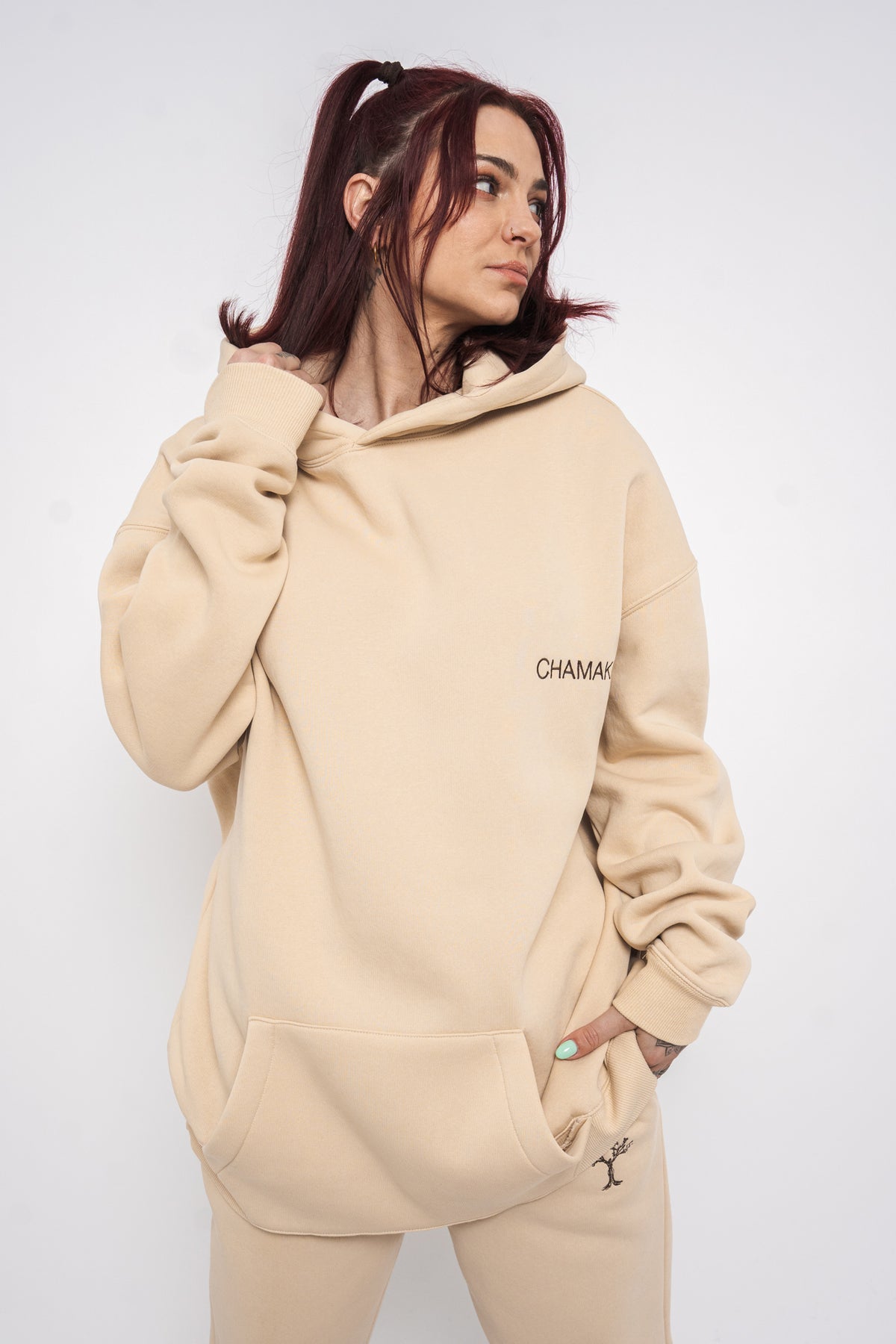 Chamakam Organic Oversized Premium Hoodie Cream