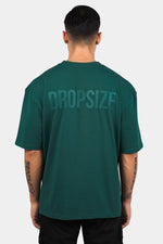 Dropsize Heavy Oversize HD Print T-Shirt Green