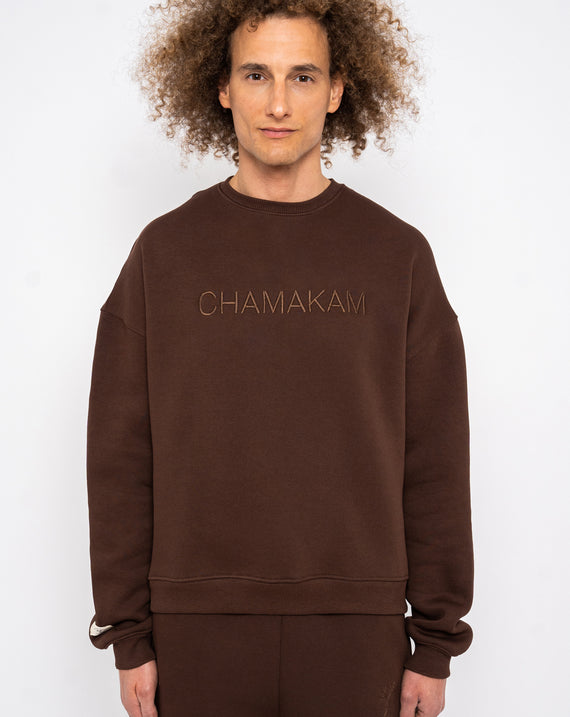 Chamakam Organic Oversized Heavy Sweatshirt Braun