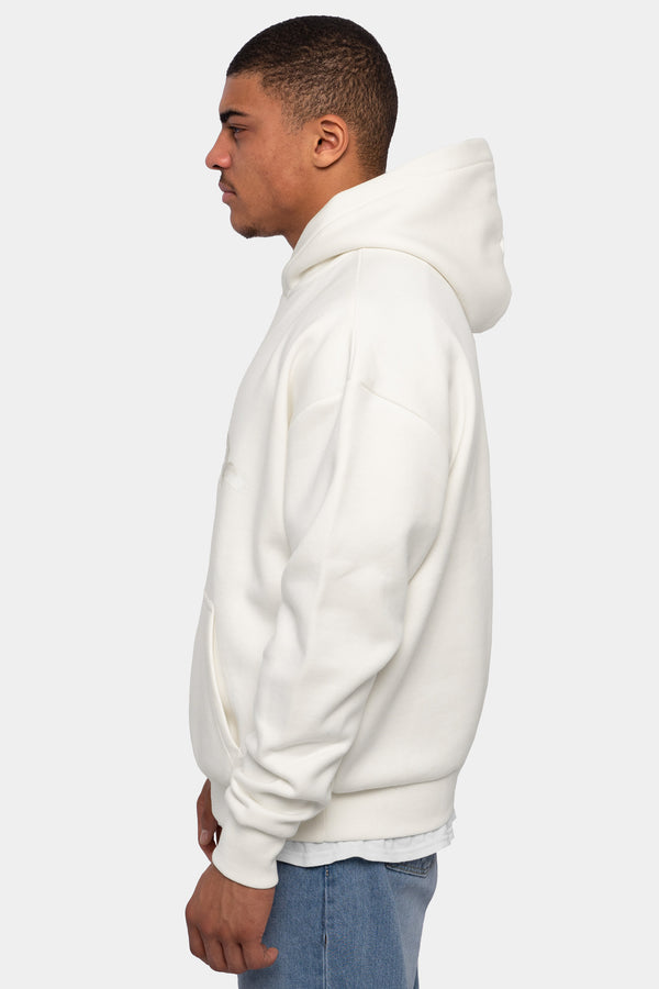 Dropsize Heavy Oversize White Doves Hoodie Creme White