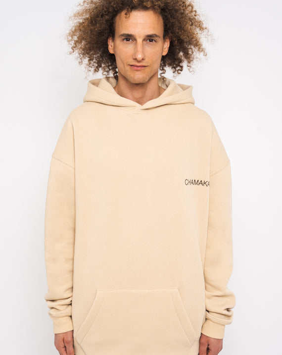 Chamakam Organic Super Oversized Heavy Hoodie Cream
