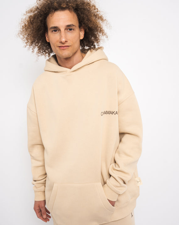Chamakam Organic Oversized Heavy Hoodie Cream