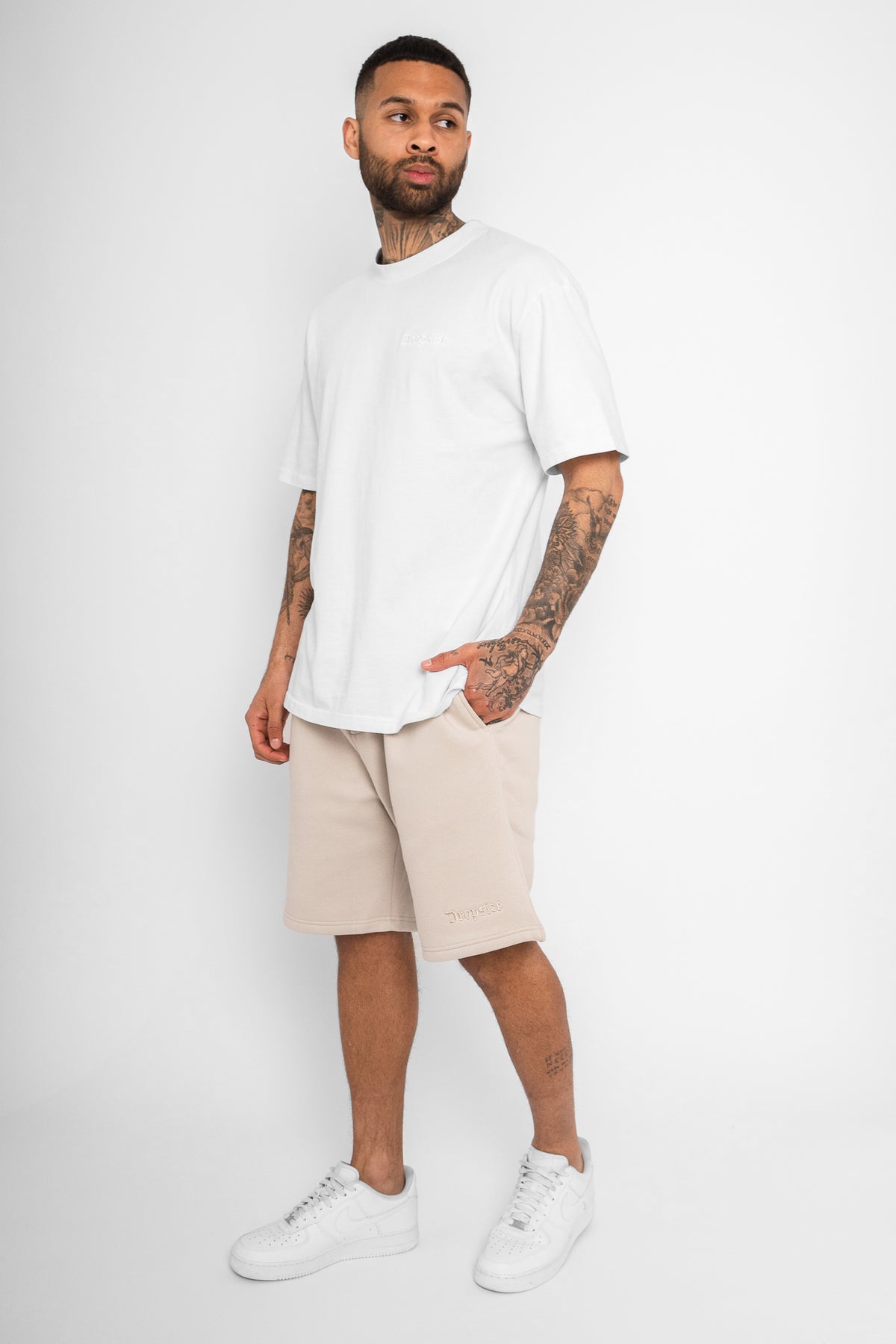 Dropsize Heavy Sweat Embo Short Moon Beam