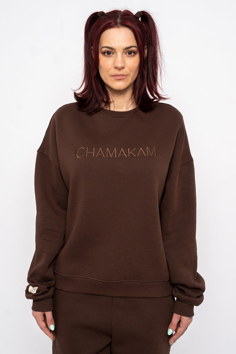 Chamakam Organic Heavy Sweatshirt Braun