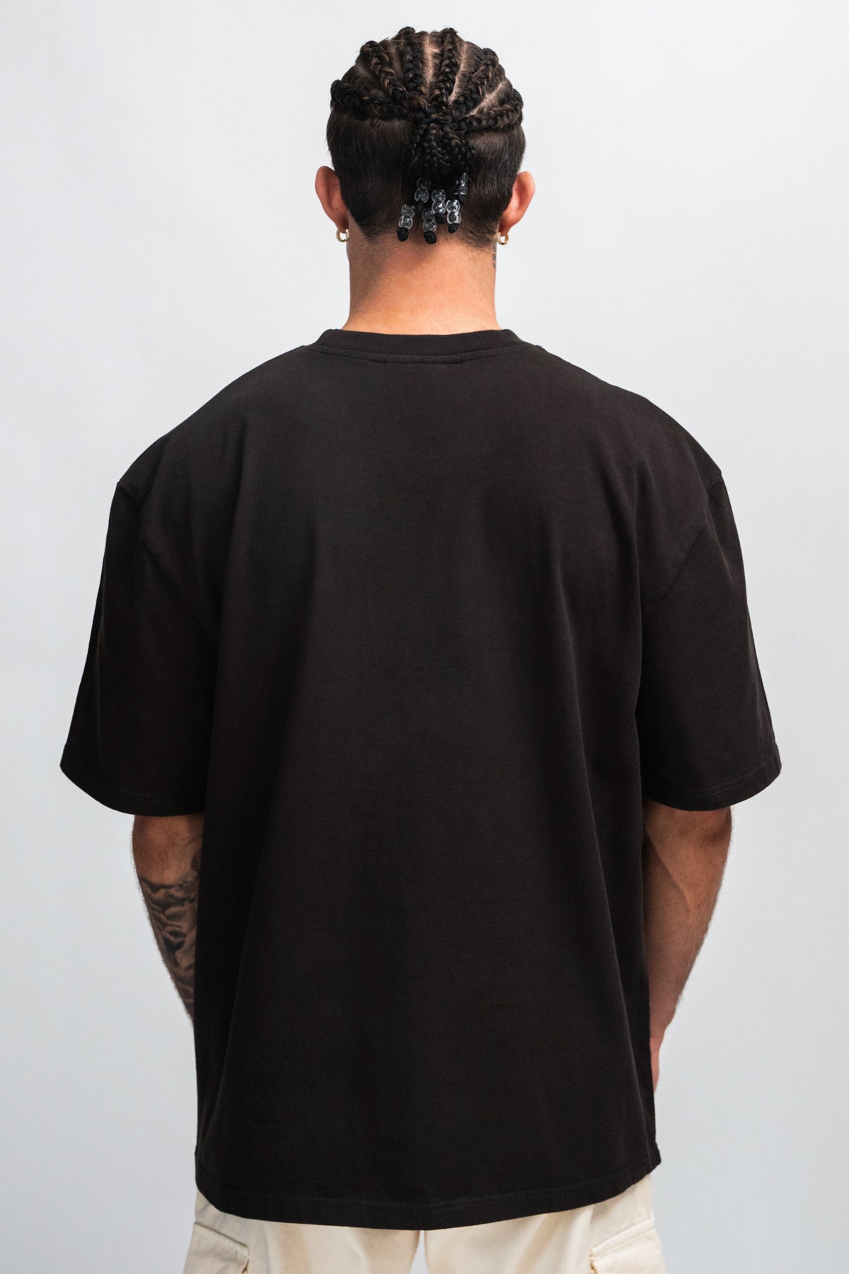 Dropsize Frottee Embo T-Shirt Black