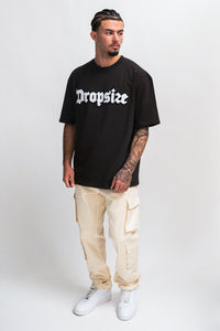 Dropsize Frottee Embo T-Shirt Black