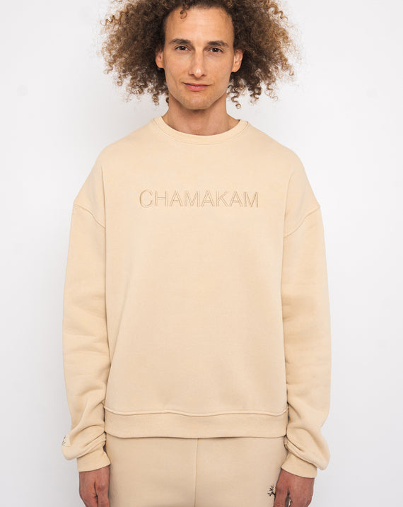 Chamakam Organic Heavy Sweatshirt Cream