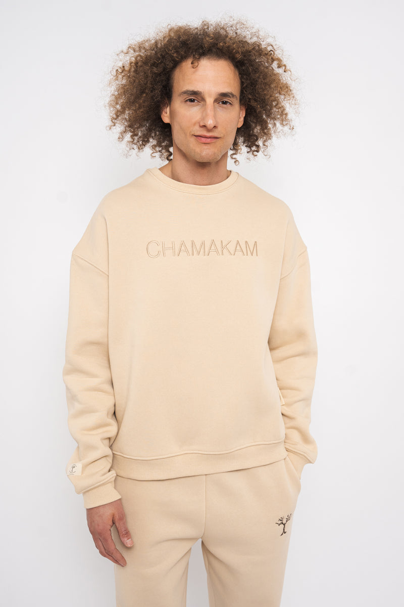 Chamakam Organic Heavy Sweatshirt Cream