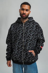 Dada Supreme All Over Zip Hoodie Black