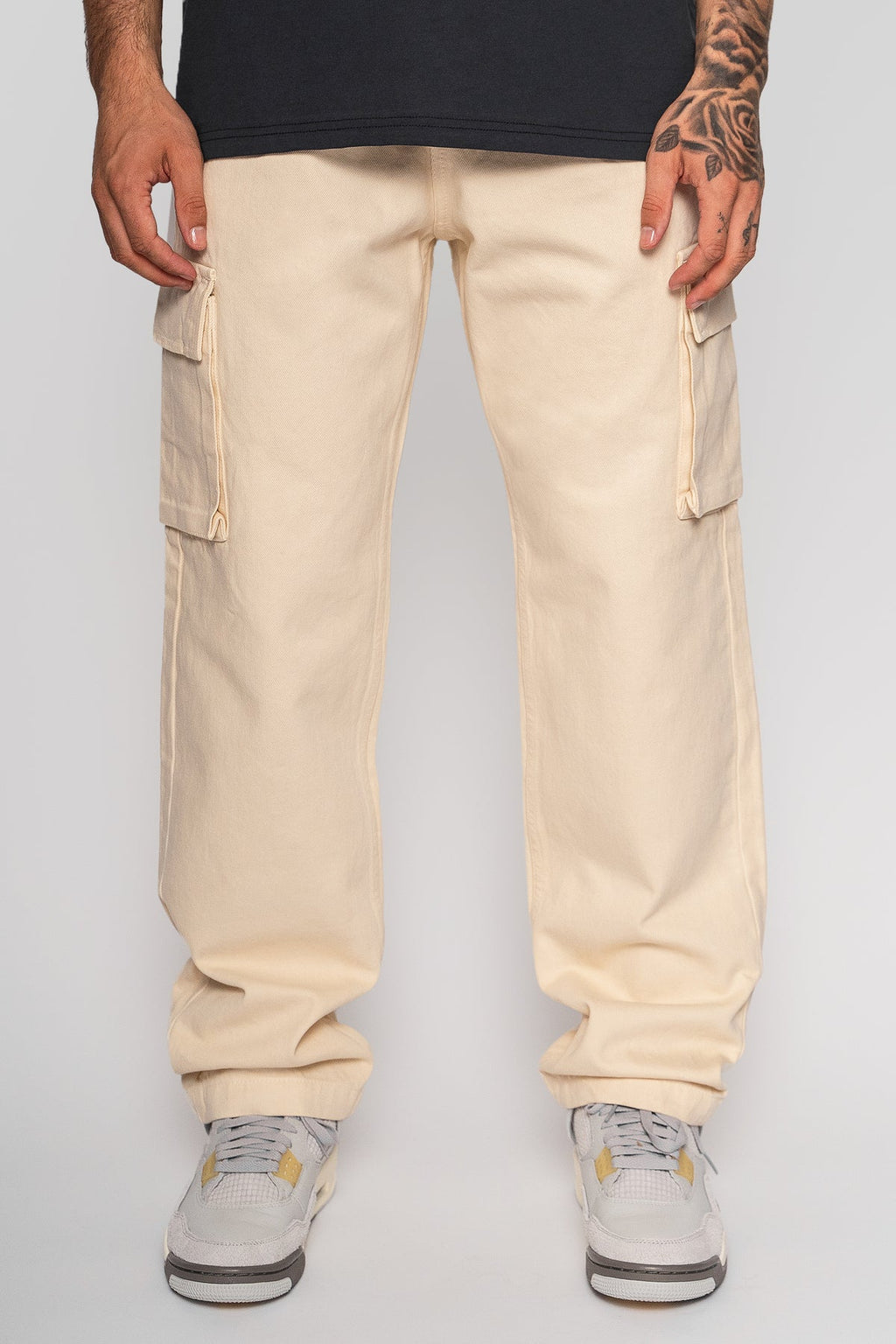 Dropsize V2 Cargo Jeans Single Pocket Beige
